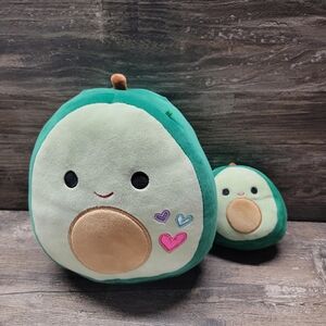 Squishmallow 8" Austin the Avocado Fruit Plush 2021 Plus Small Squishmallow.